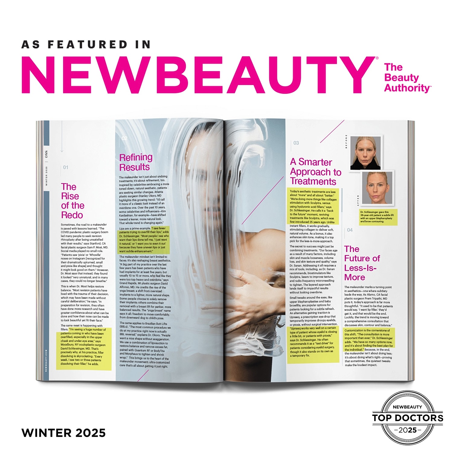 An exclusive early look at Dr. Schlessinger in @newbeauty’s Winter issue!