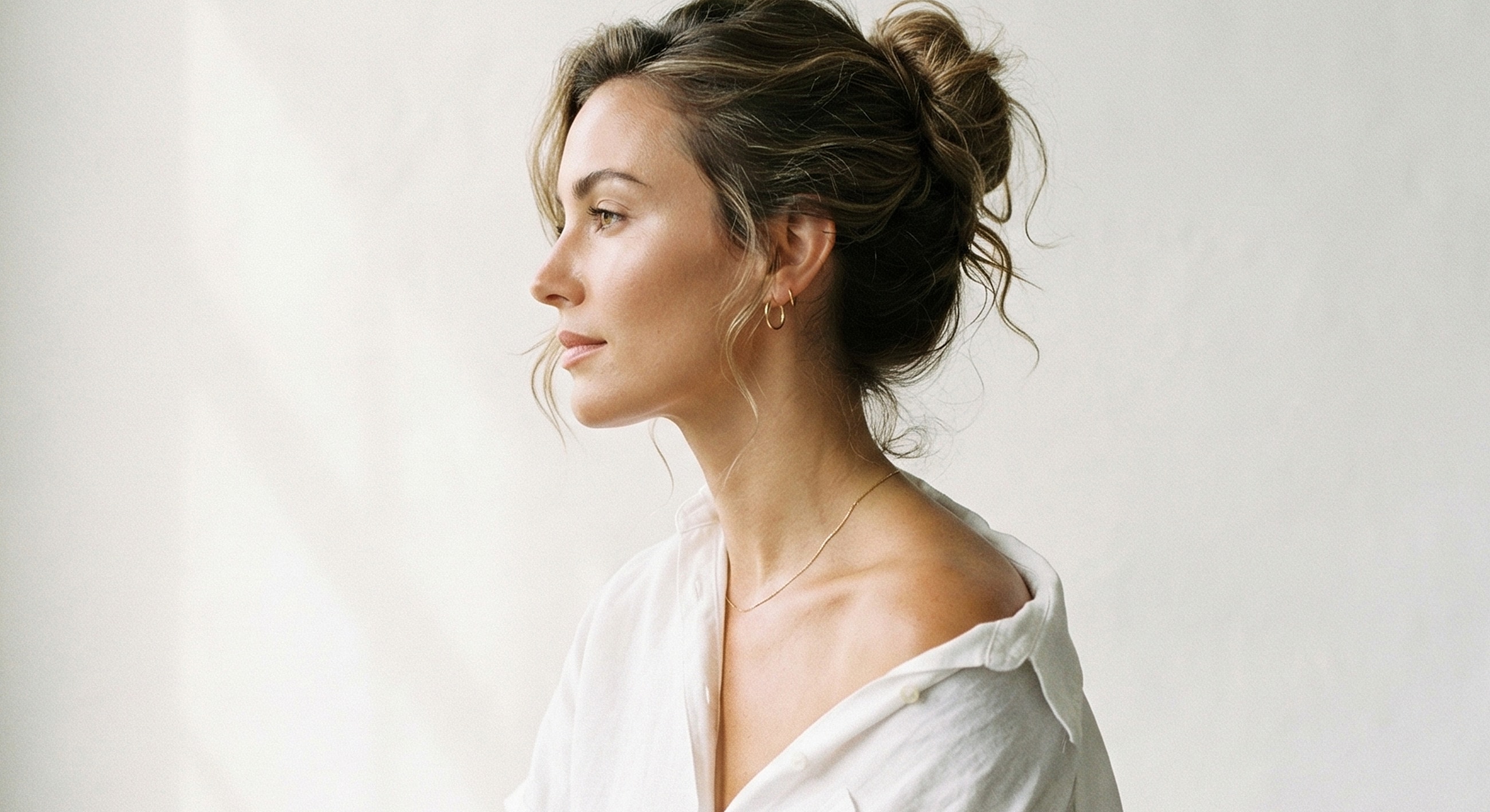 Profile of a woman in natural light.