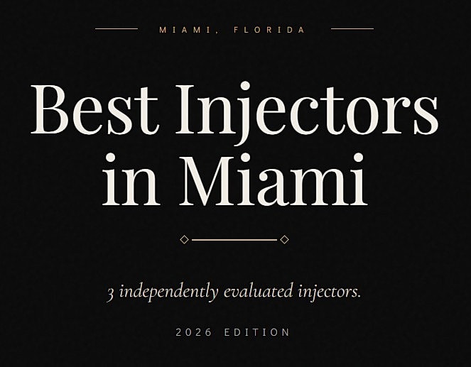 Dr. Sergio Gaitan awarded as one of 3 Best injectors in Miami, 2026 edition