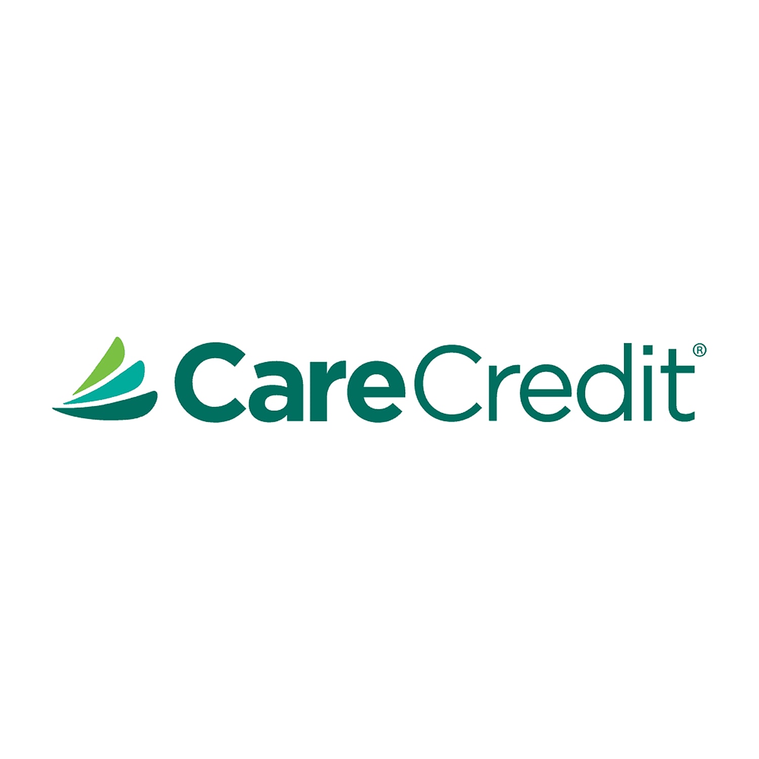 CareCredit logo with green and blue design.