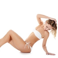 technician performing underarm laser hair removal