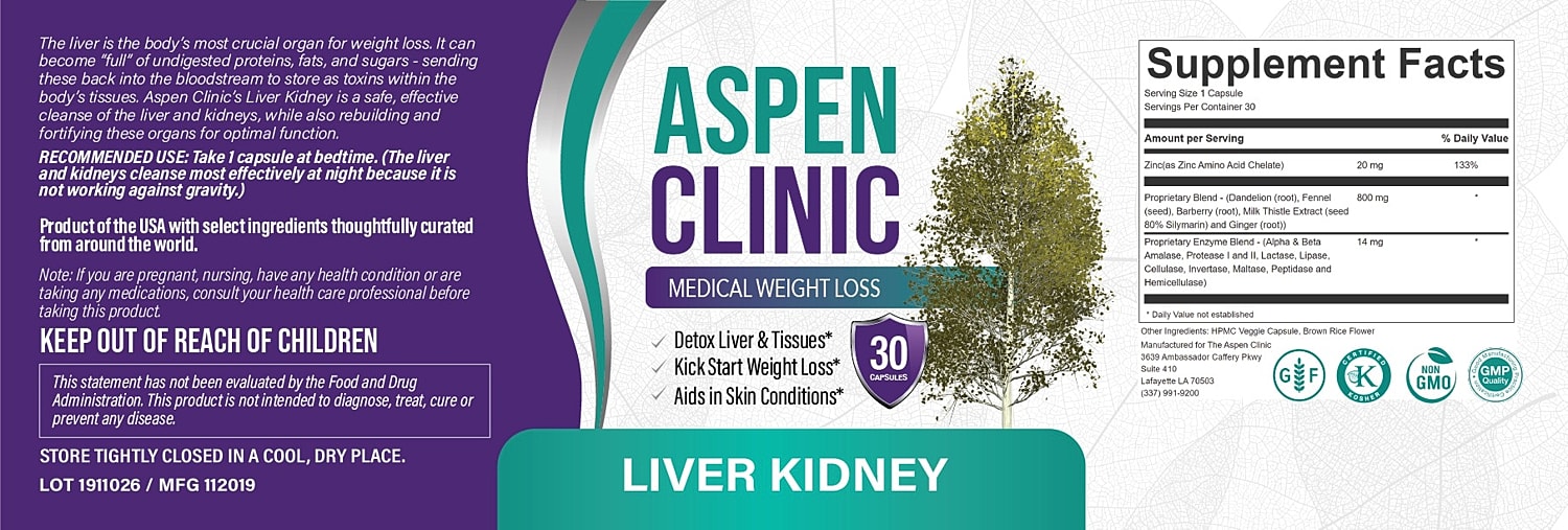 Liver kidney detox supplement