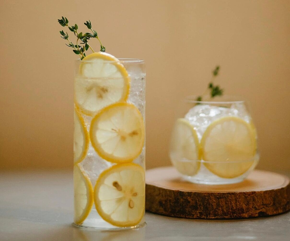 Glasses with Lemon Water