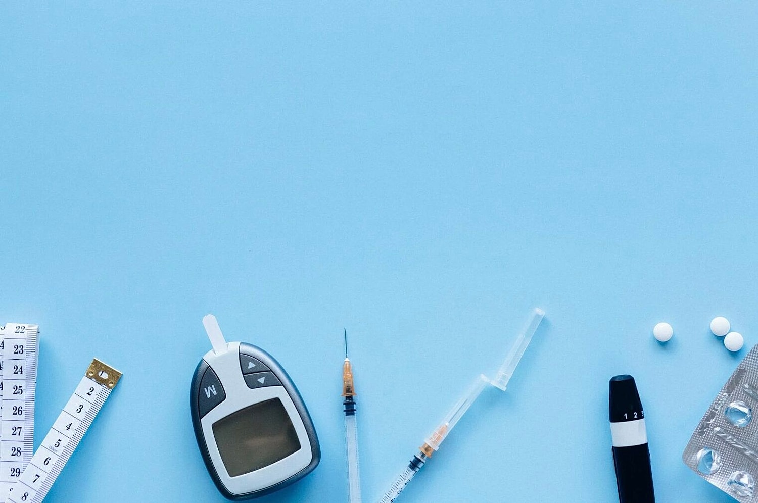 Blood Sugar Meter, Injections, and Medication