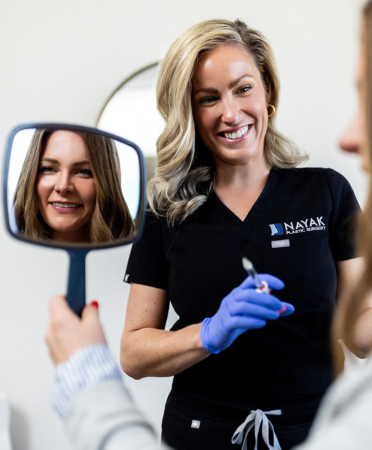 Cosmetic consultation with a plastic surgeon.