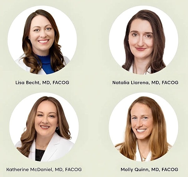Female doctors with medical degrees and certifications.