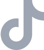 TikTok logo in gray color.