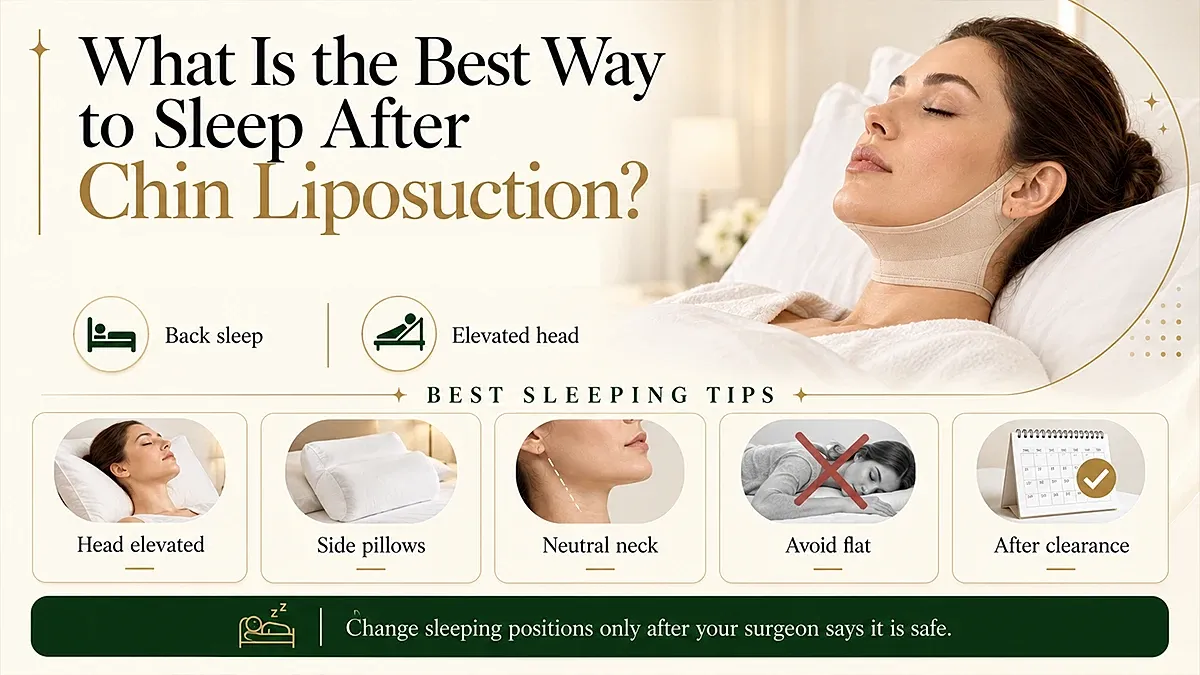 Sleeping tips after chin liposuction recovery