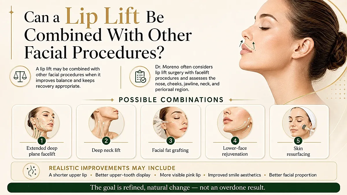 Can a lip lift be combined with other facial procedures?