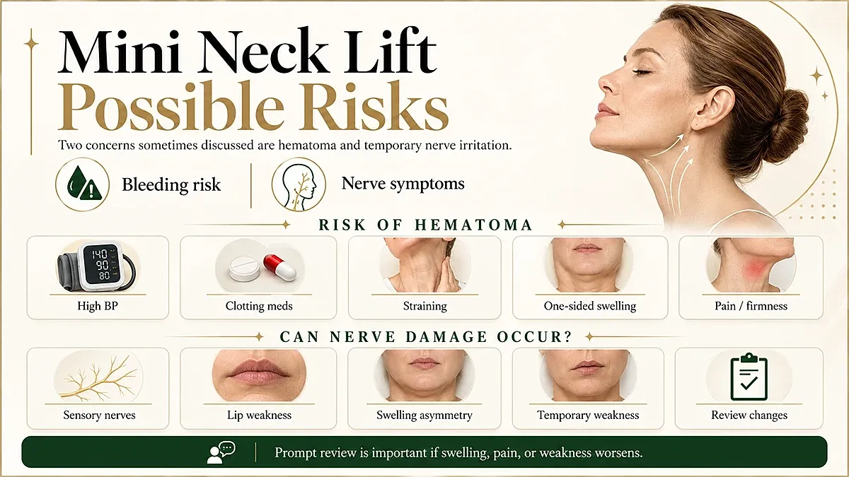 Mini neck lift risks and complications overview.