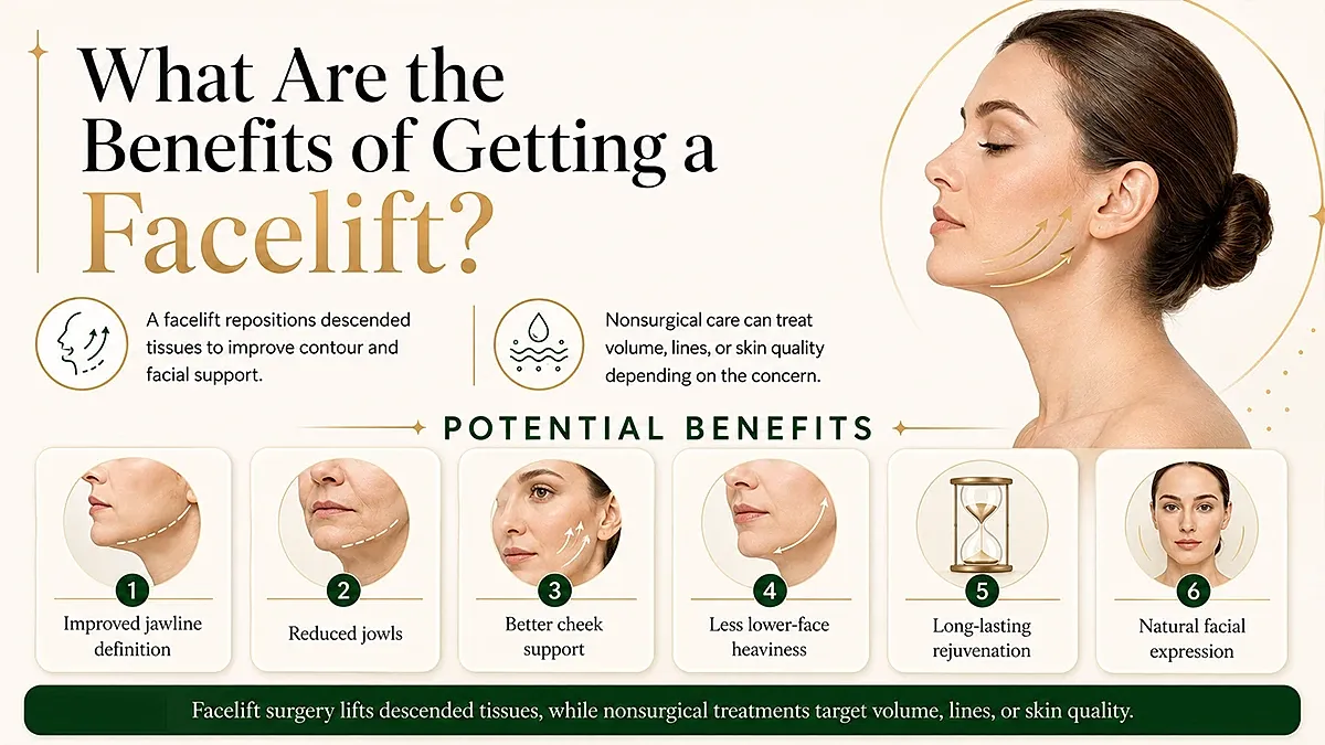 Facelift benefits and potential enhancements overview.