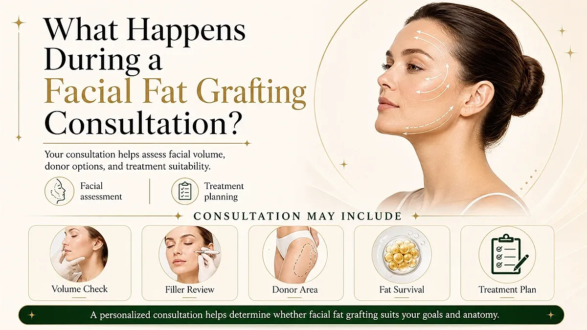 Facial fat grafting consultation overview and details.