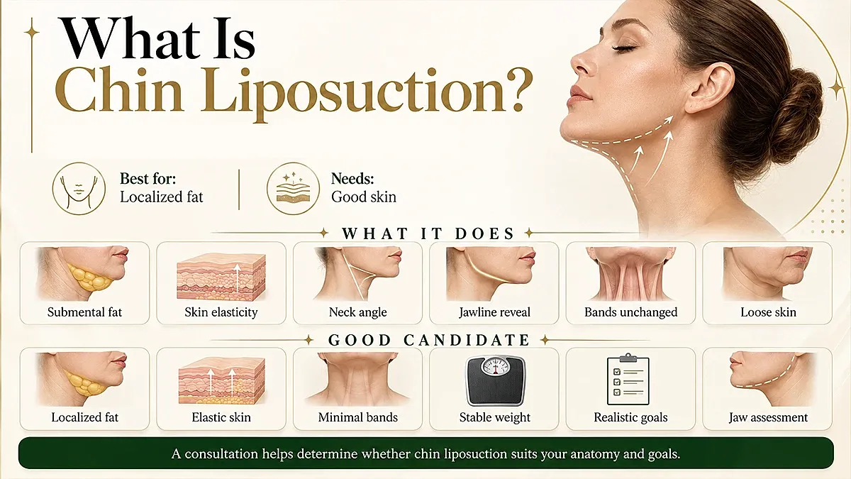 Chin liposuction overview and candidate criteria.