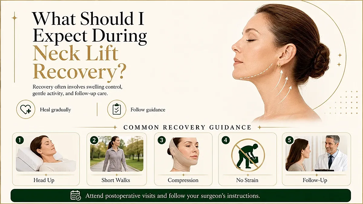 Neck lift recovery guidance and tips.