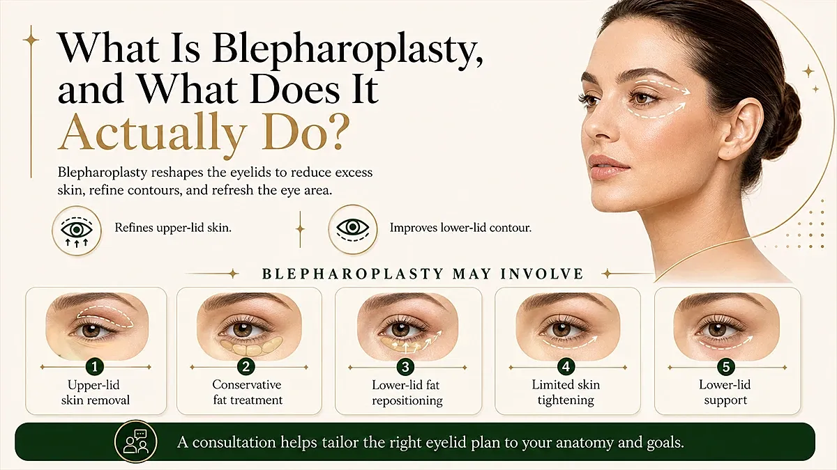 Information about blepharoplasty and its benefits.