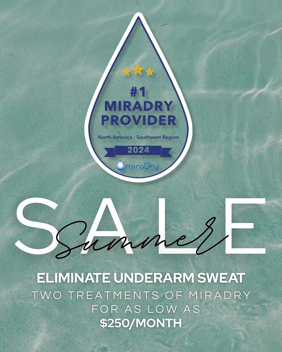 miraDry treatment before and after promotional image