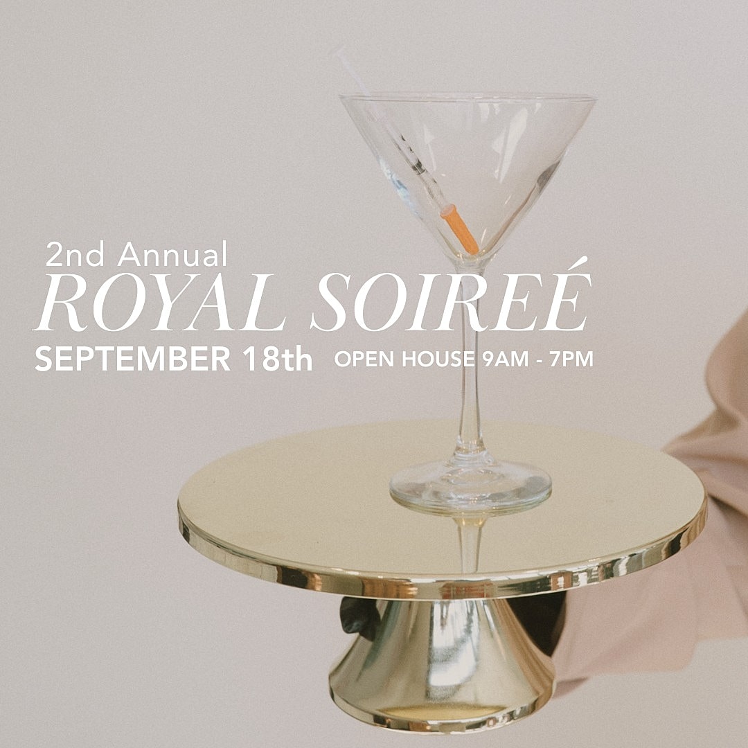 Announcement for the Royal Soirée event.