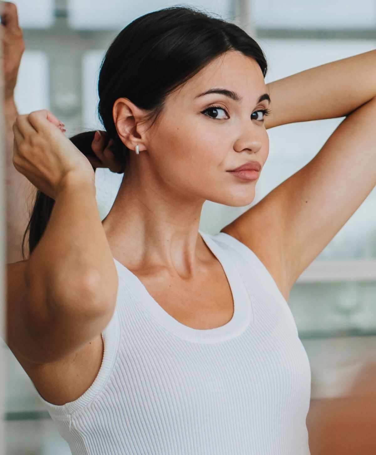 santa rosa microneedling model with dark hair