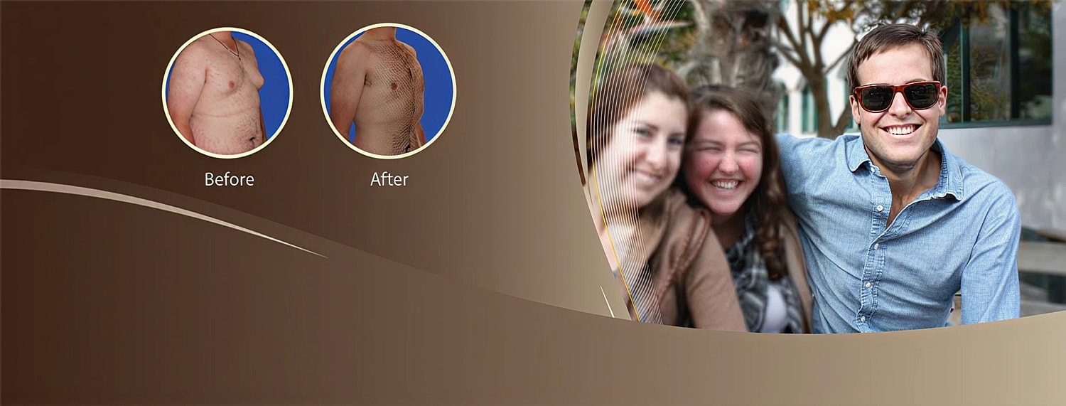 Transformation journey: before and after images.