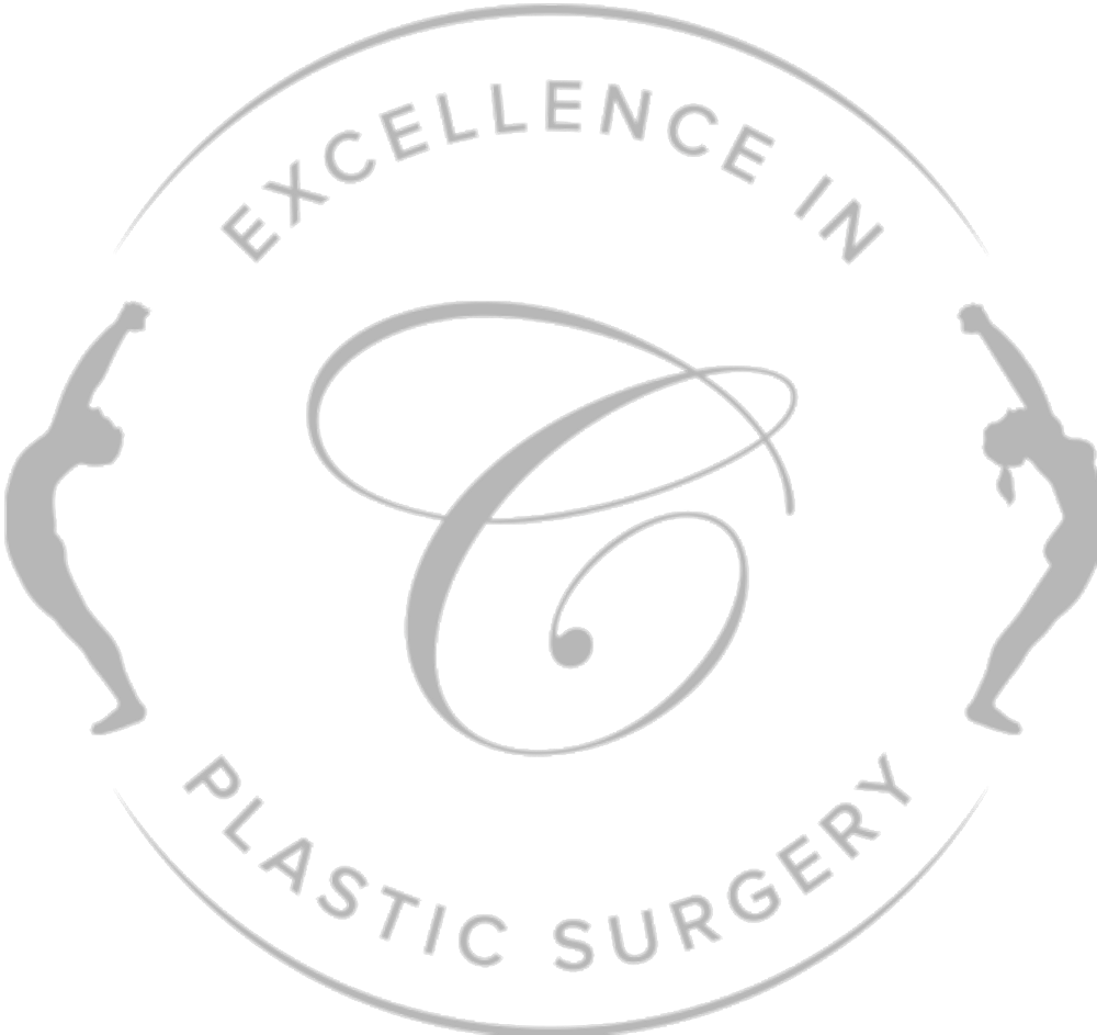 Logo for excellence in plastic surgery.