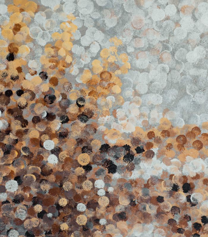 Abstract pattern with circles in earthy tones.