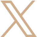 Stylized letter X in beige color.