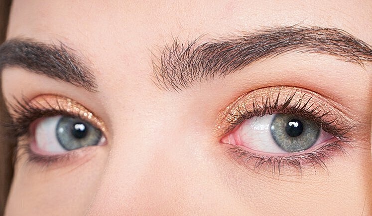 closeup of woman's eyes