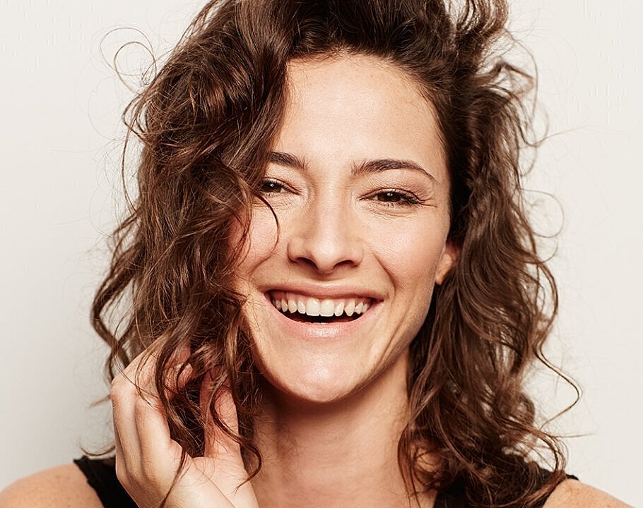 Beautiful facelift model smiling