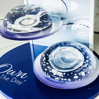 breast implants on display