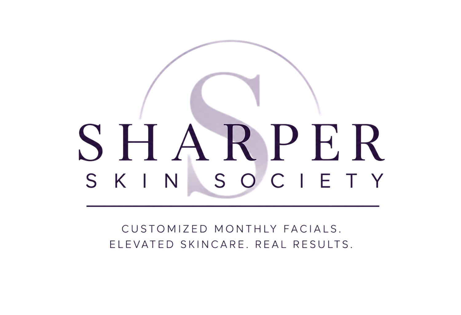 Sharper Skin Society logo and tagline.