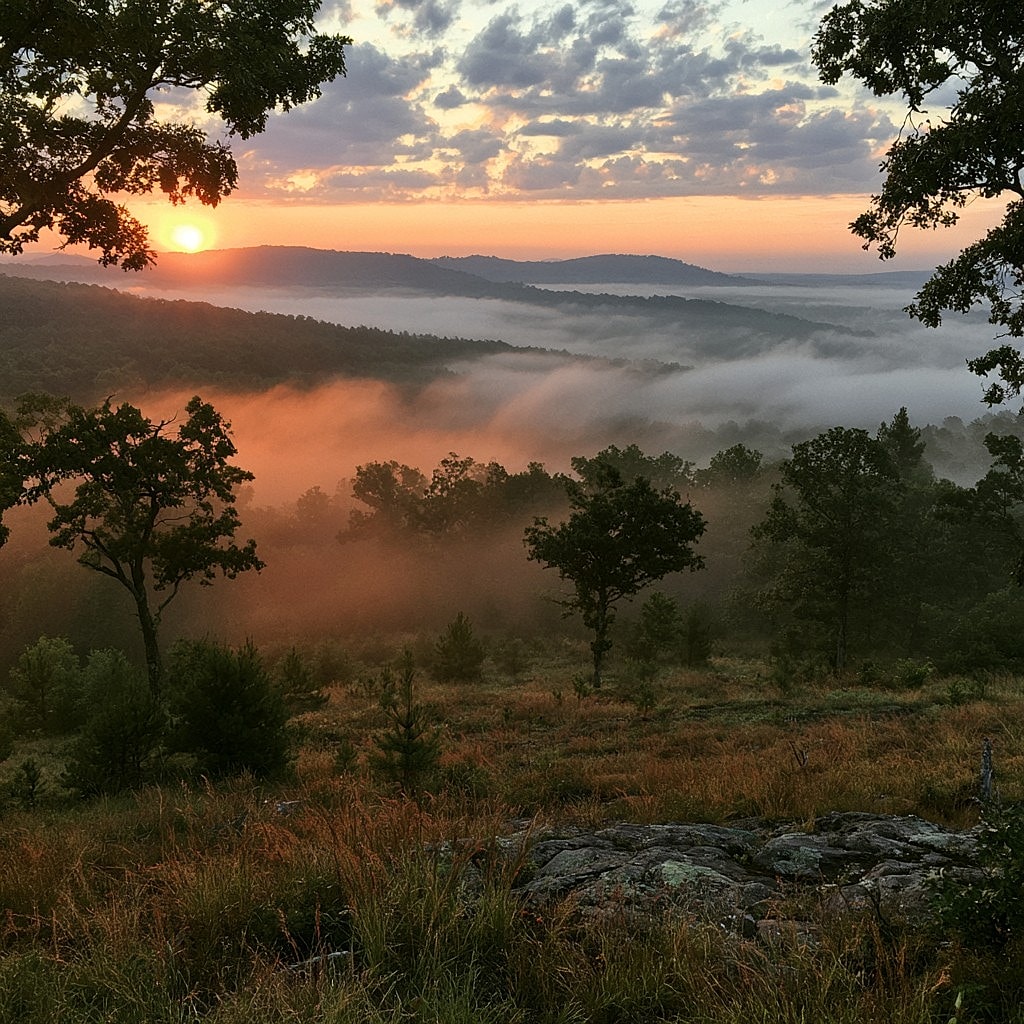 he Ozark mountains near Bentonville, Arkansas, where SpannMD facelift patients recover privately.