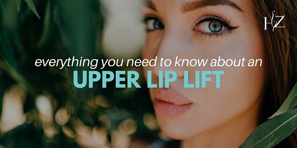 upper lift lip patient model standing near some plants